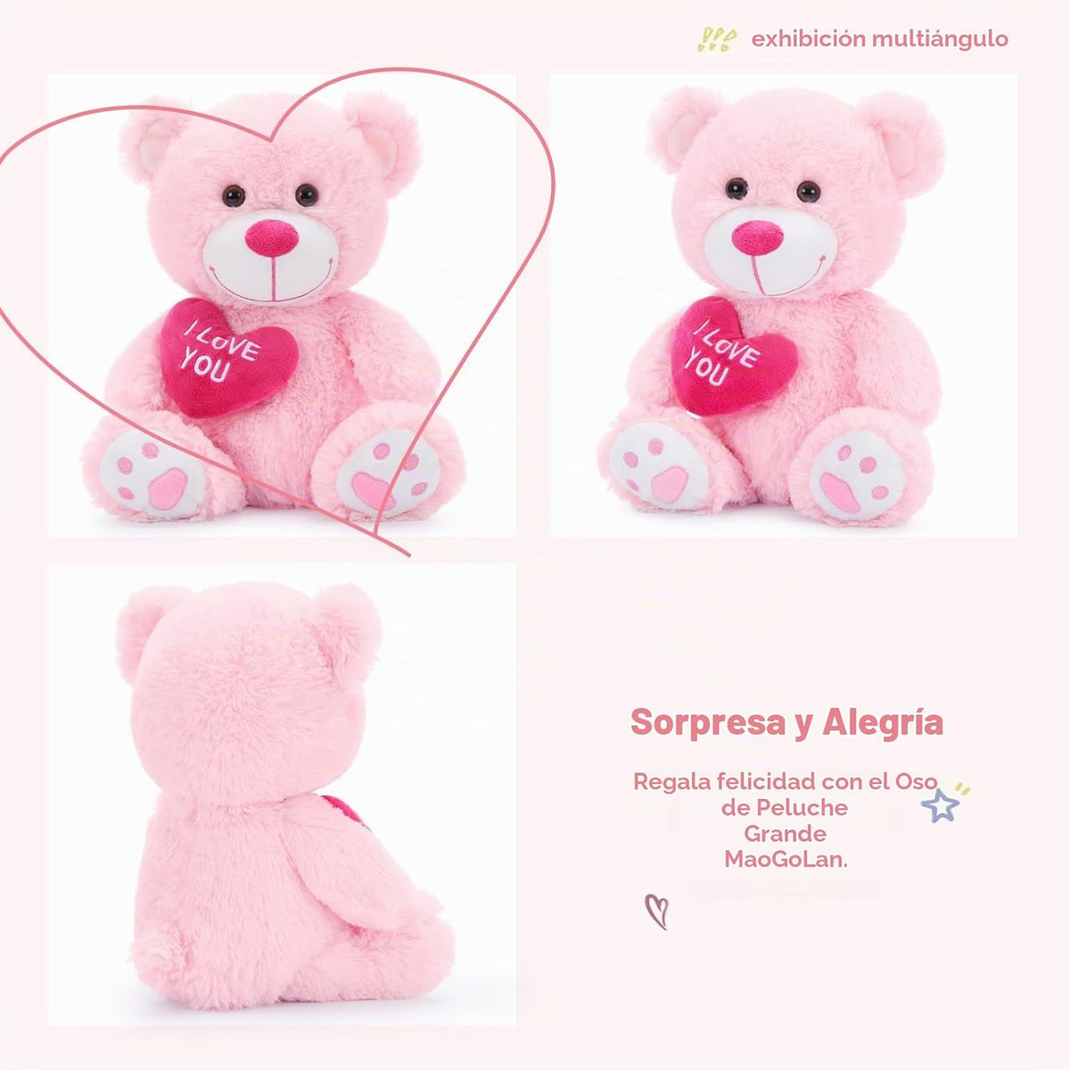 MaoGoLan Osito de Peluche Pequeño con Corazón Rojo, Osito de Peluch...