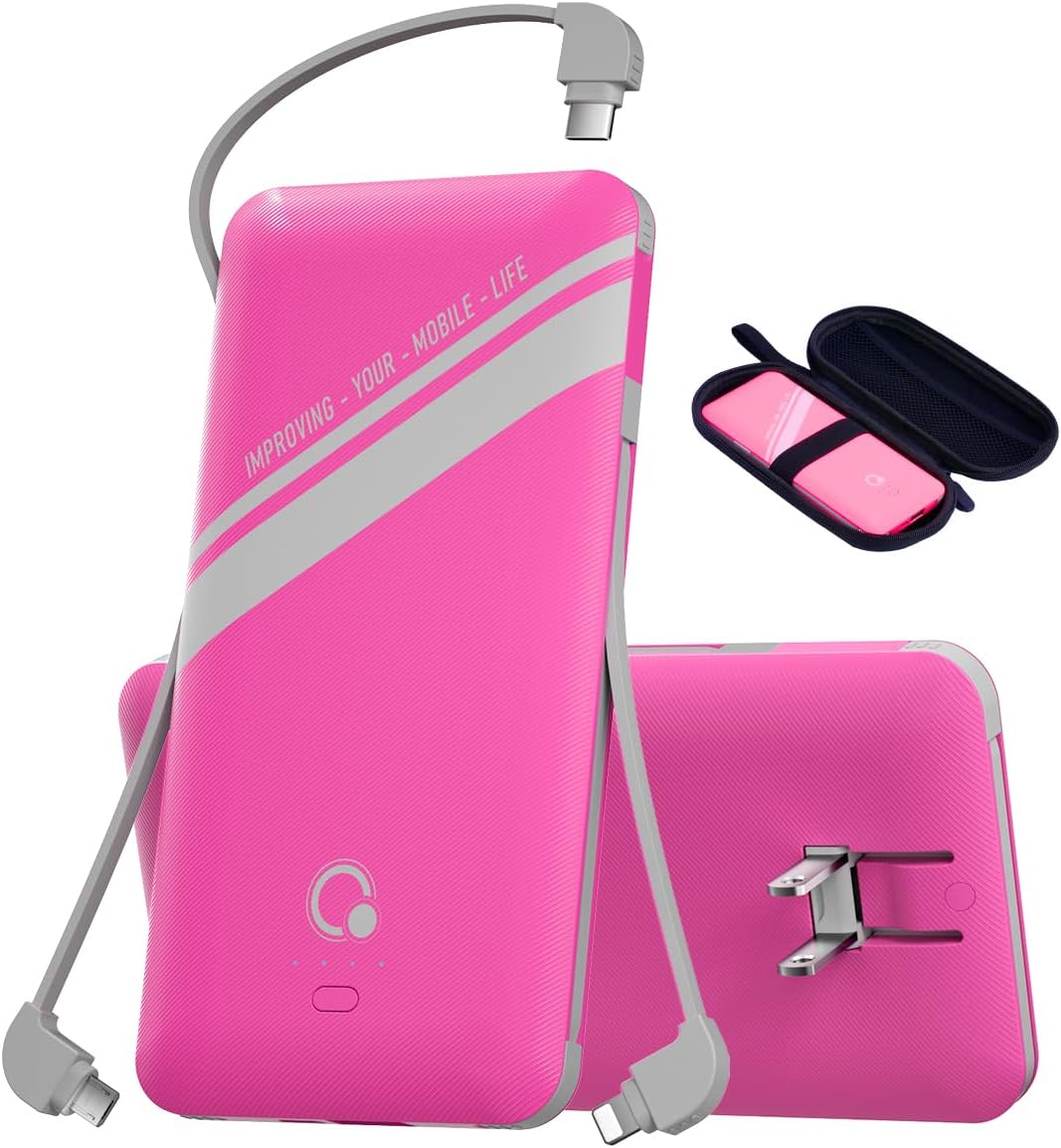 Cargador portátil Q Slim de 10000 mAh, batería externa de 4 salidas...