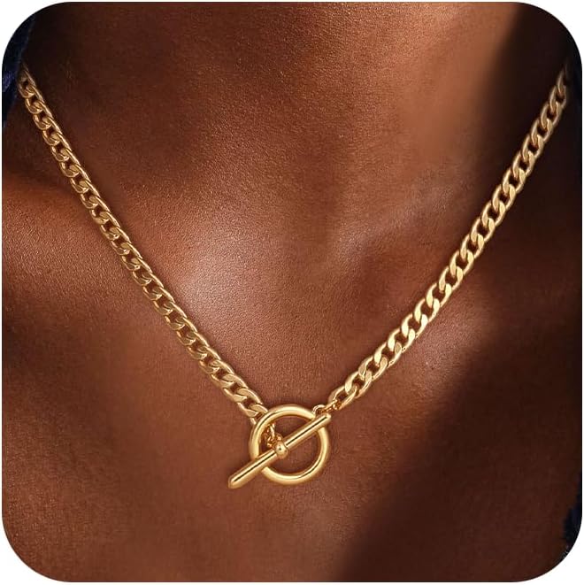 Carffordo - Collares chapados en oro para mujer, delicados collares...