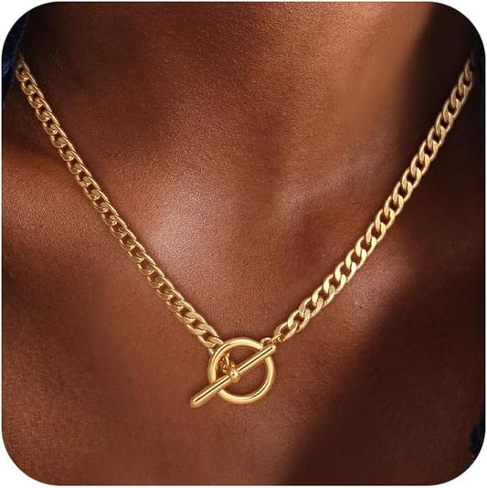 Carffordo - Collares chapados en oro para mujer, delicados collares...