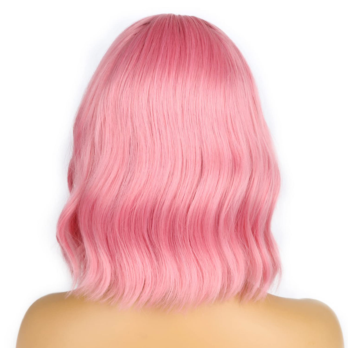 LANCAINI Pelucas de corte Bob pastel con flequillo para mujer, pelu...