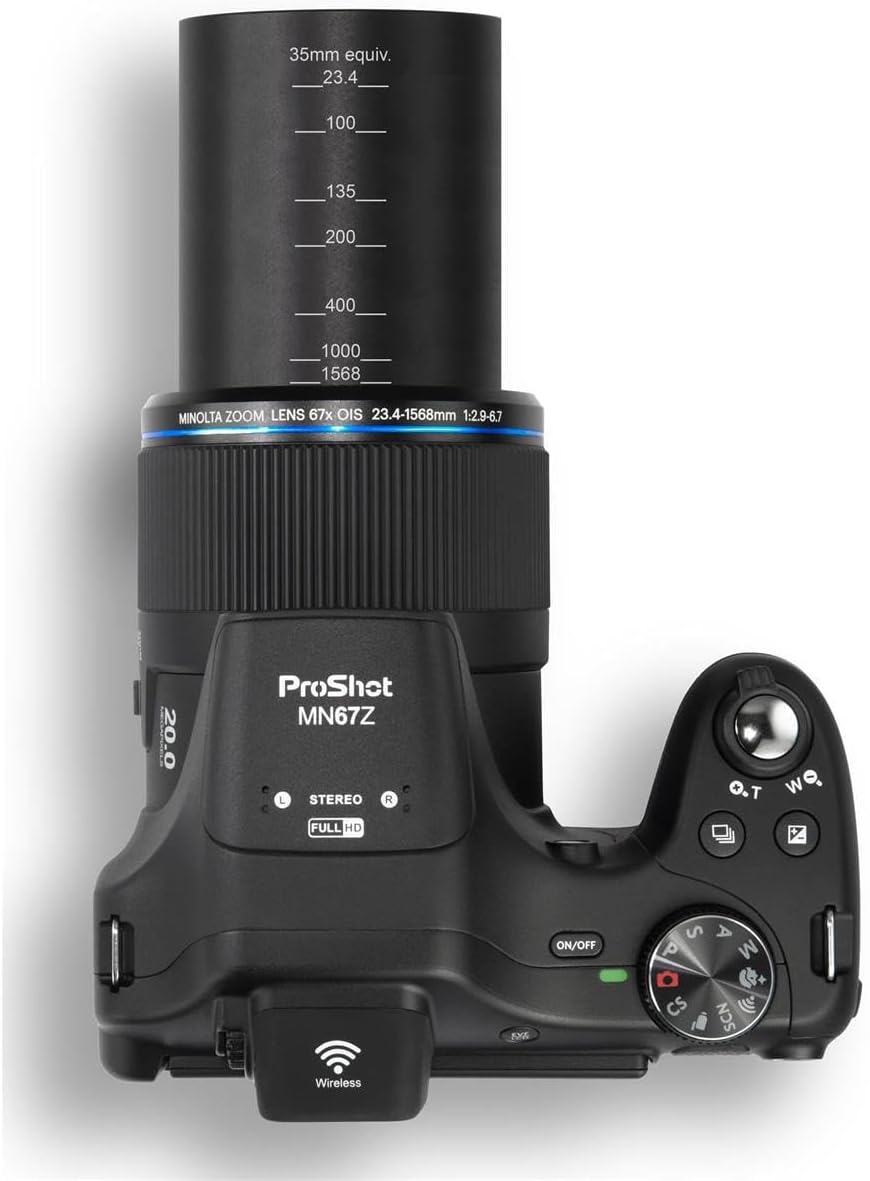 Minolta MN67Z Pro Shot Cámara de 20MP, zoom 67X, vídeo HD 1080p (ne...