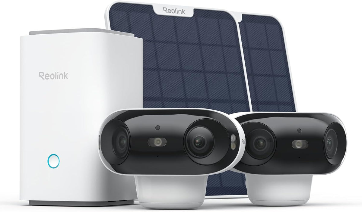 REOLINK Cámaras de seguridad 4K de doble lente de 180° inalámbricas...