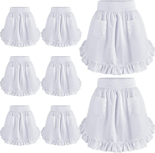 Hercicy Delantal de cintura a granel para mujer, mitad retro, delan...