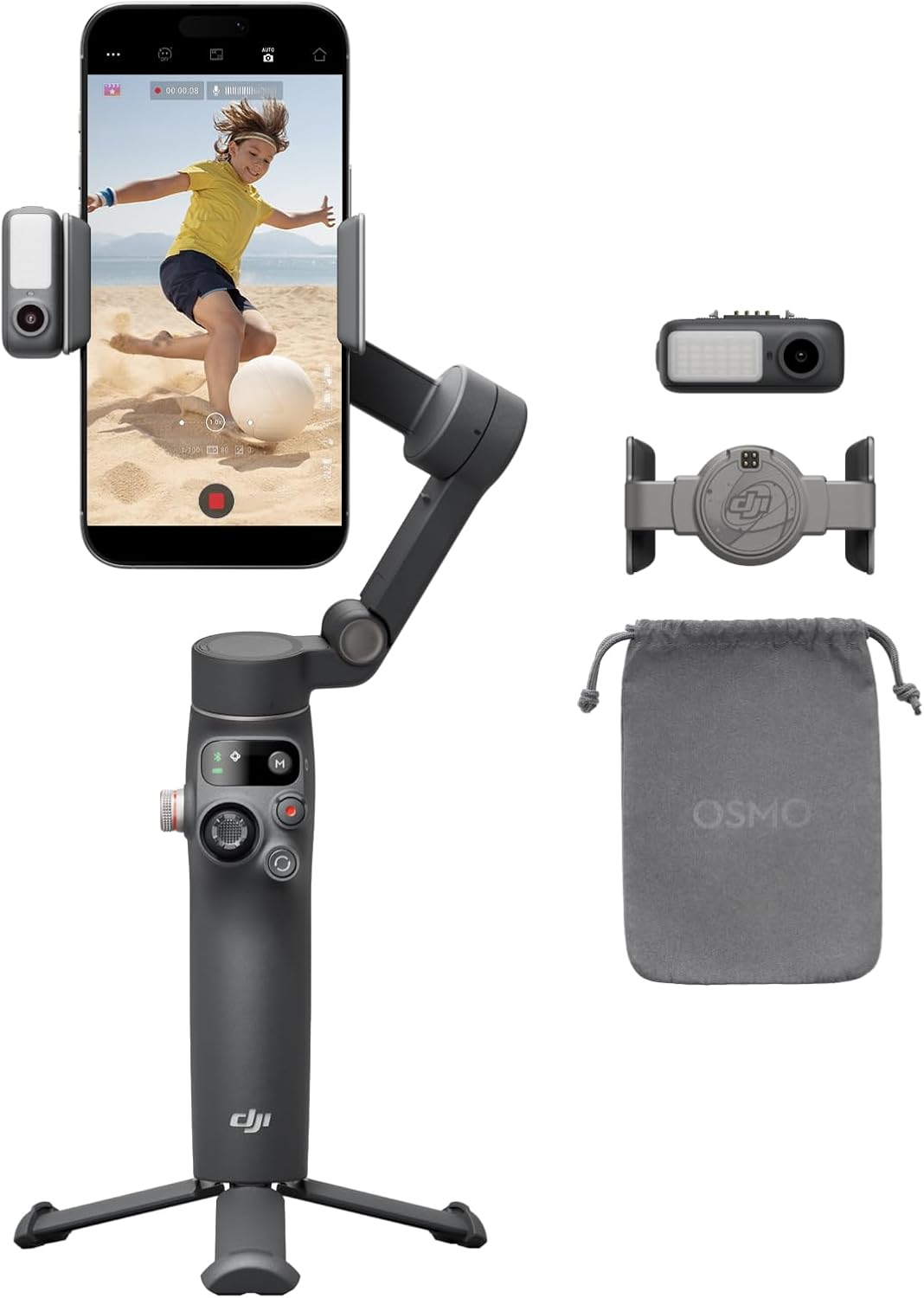 DJI Osmo Mobile 7P Estabilizador de cardán para iPhone, Android, Se...