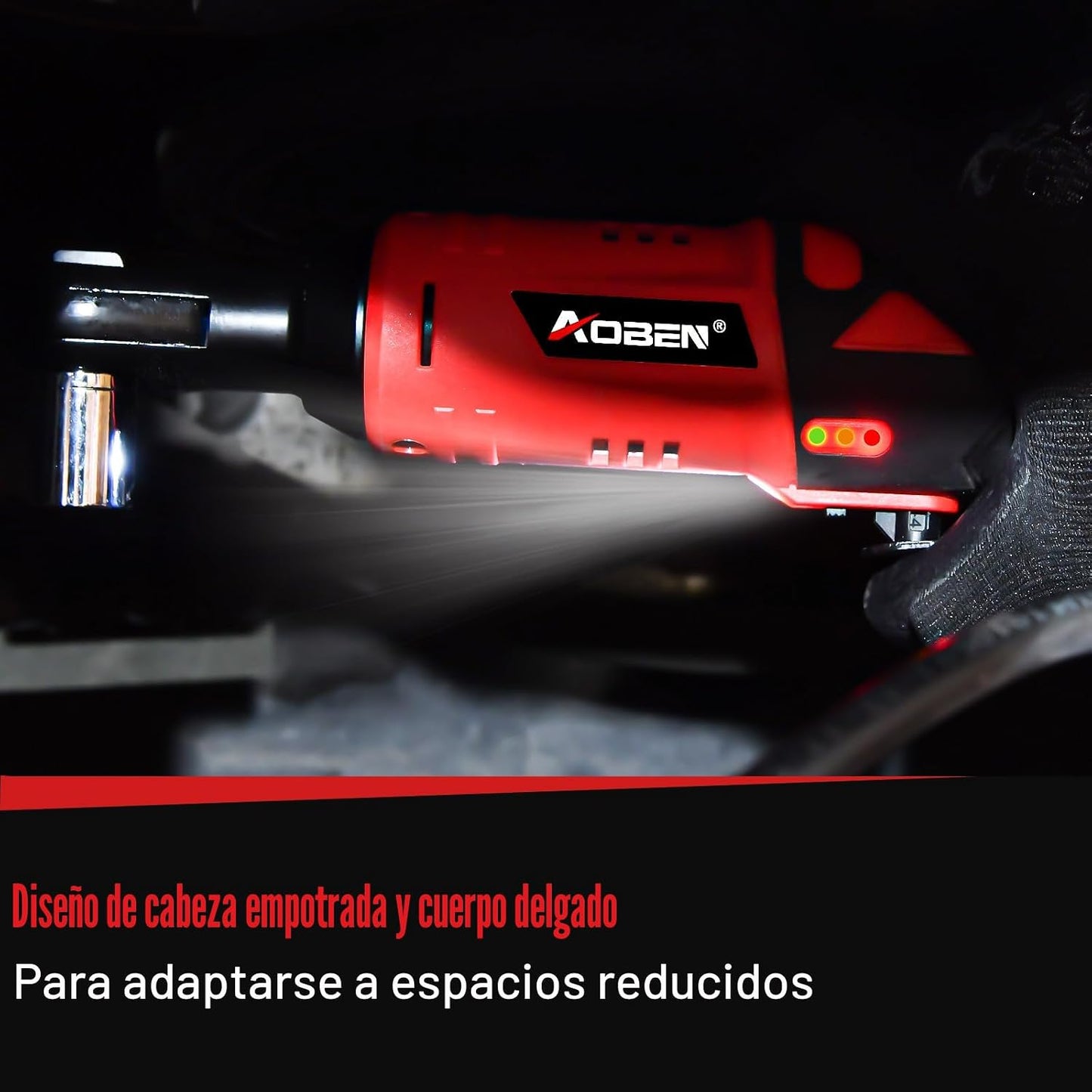 AOBEN Kit de llave de trinquete inalámbrica, trinquete de 3\/8 pulg...