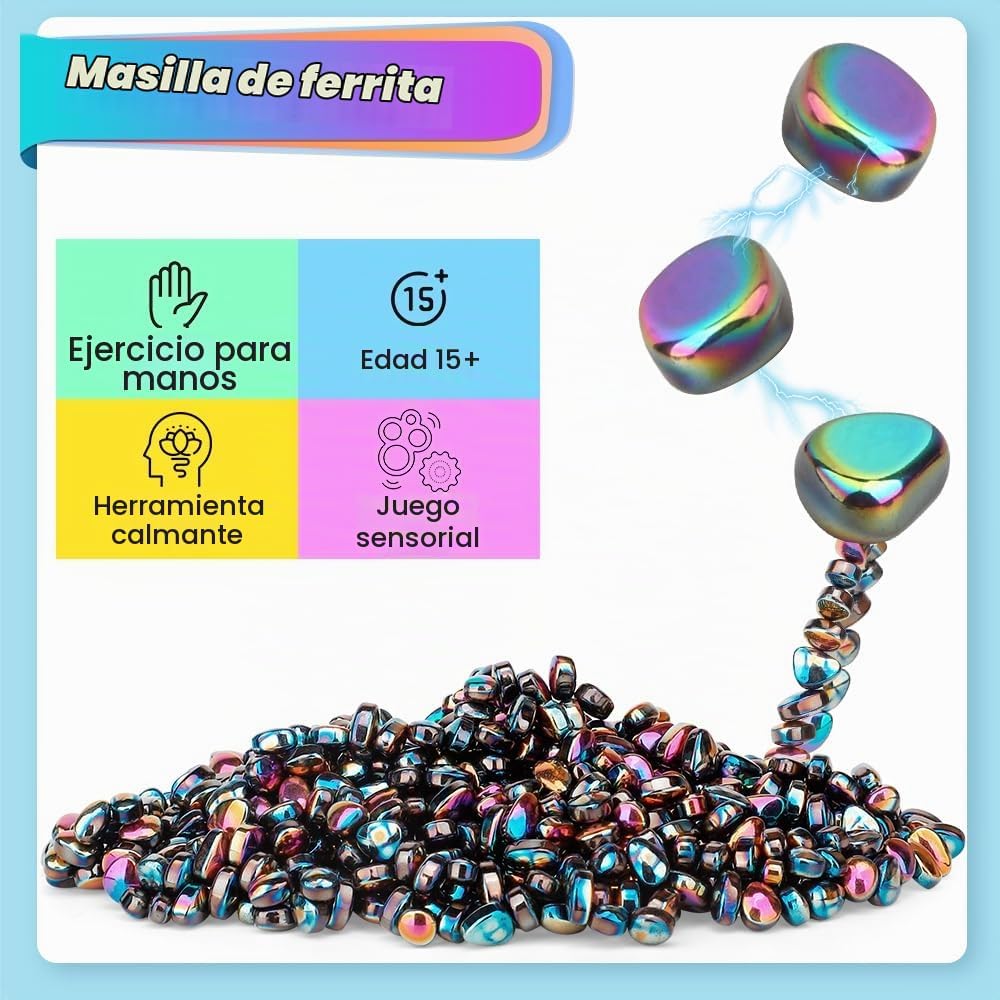 Dilabnba 550 piezas de masilla magnética de ferrita con juguete de...