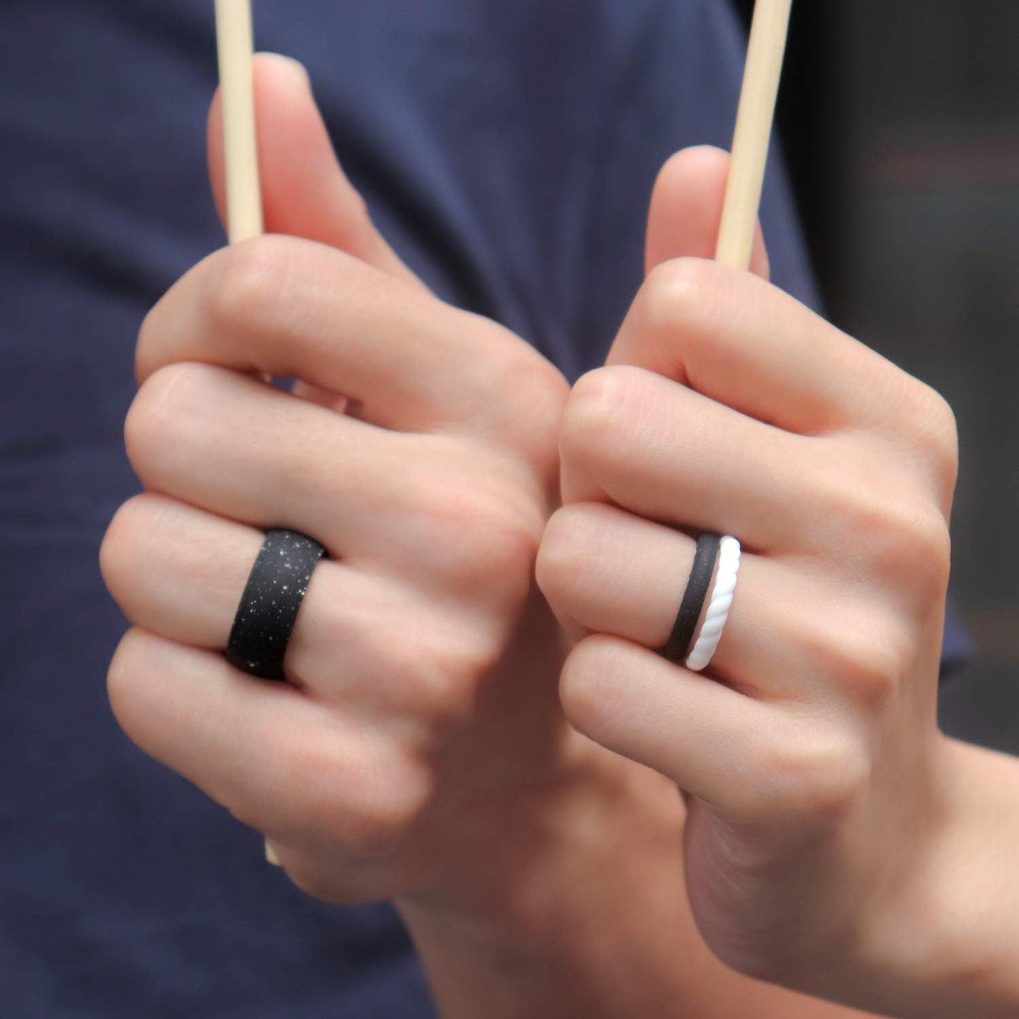 Forthee - Juego de 10 anillos de boda de silicona para mujer, banda...