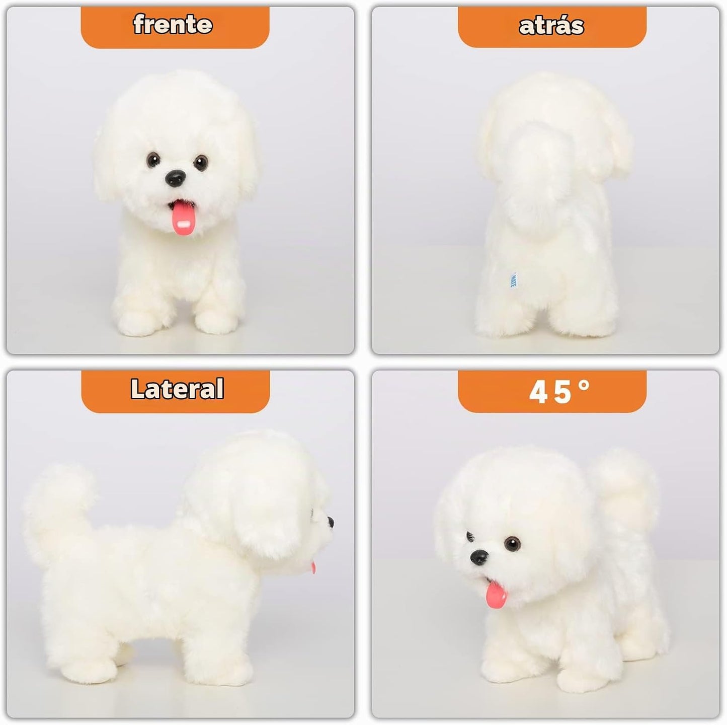 CU-MATE Juguete electrónico para perro que camina, cachorro maltés...
