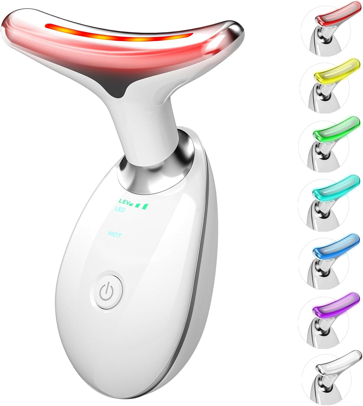 MOYAC Herramienta de masaje facial 7 en 1, terapia de luz roja para...