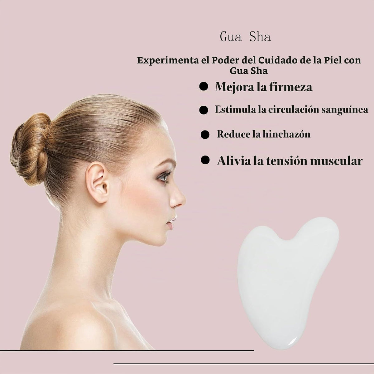 YAMHOHO Herramienta de masaje de piedra de jade Gua Sha, herramient...
