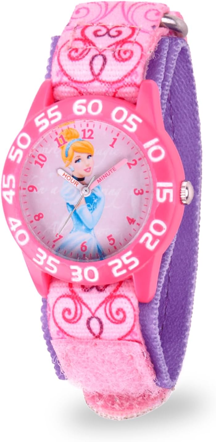 Disney Princess - Reloj analógico de cuarzo con correa de nailon pa...