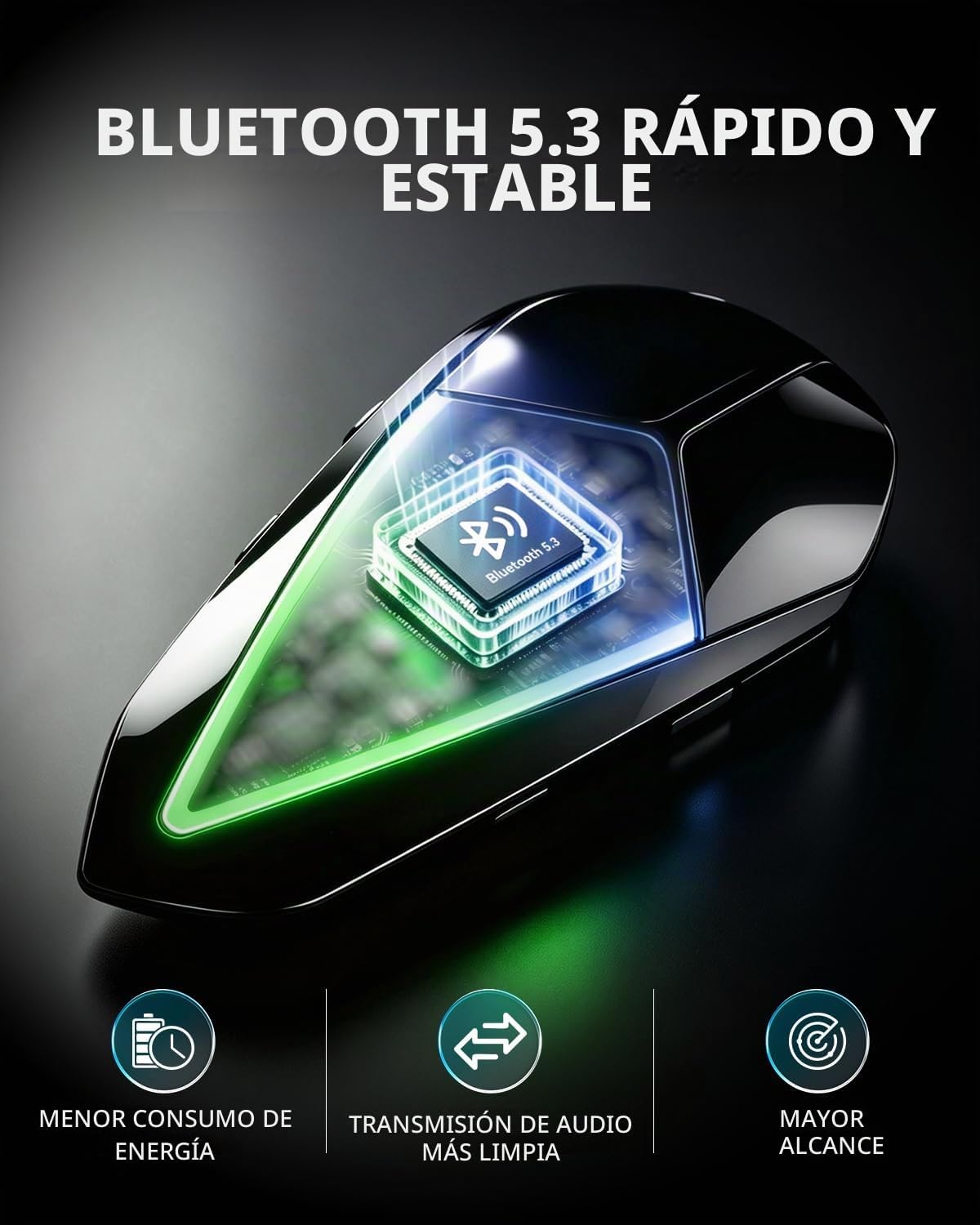 BLAISE Auriculares Bluetooth para motocicleta V1, altavoces Bluetoo...