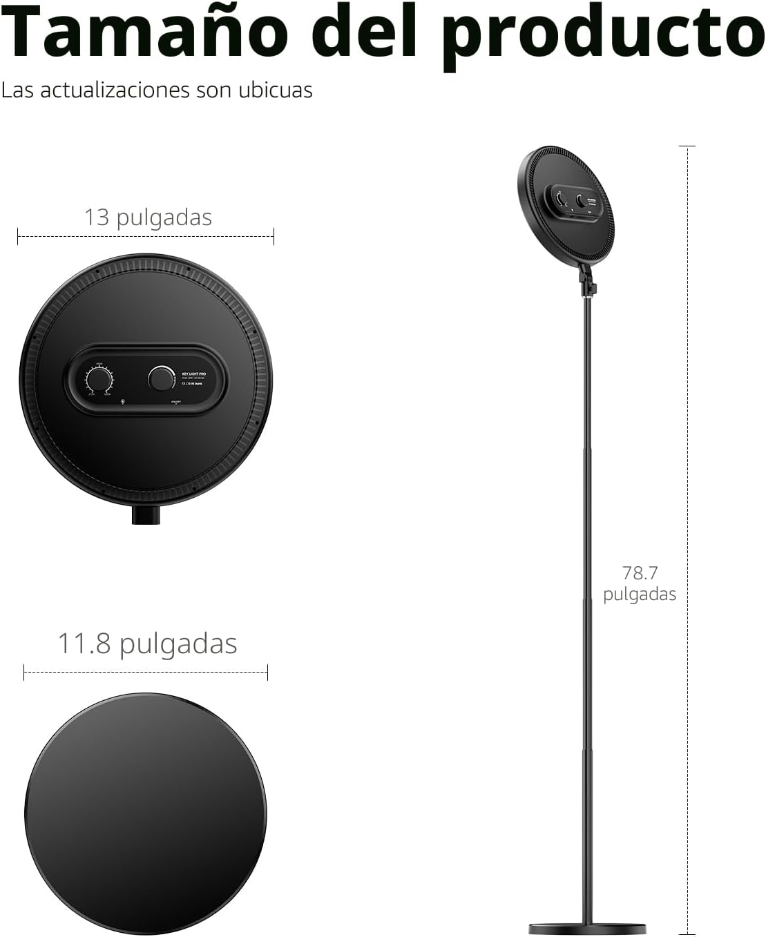 Weilisi - Anillo de luz grande con soporte de 79 pulgadas, luz de a...
