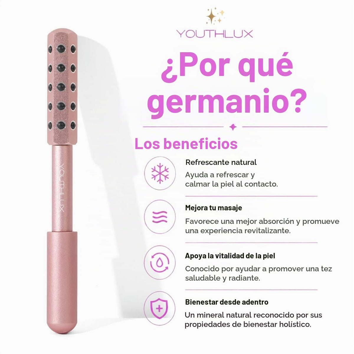 YOUTHLUX Radiance Roller \u2013 Herramienta de masaje facial de pie...