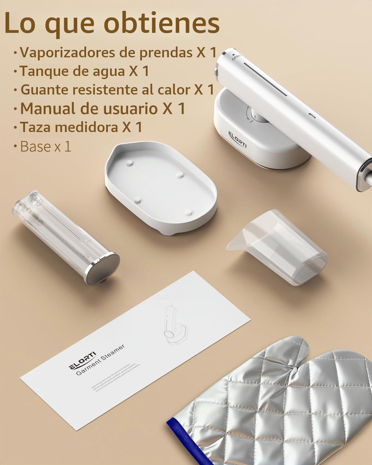 Elorti Vaporizador para ropa, plancha de vapor 2 en 1, vaporizador...