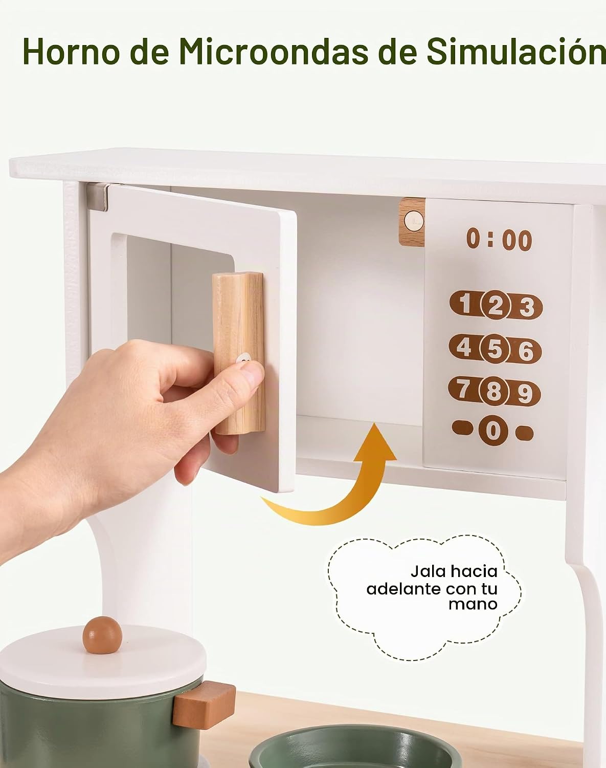 ROBOTIME Juego de cocina con dispensador de cubitos de hielo simula...