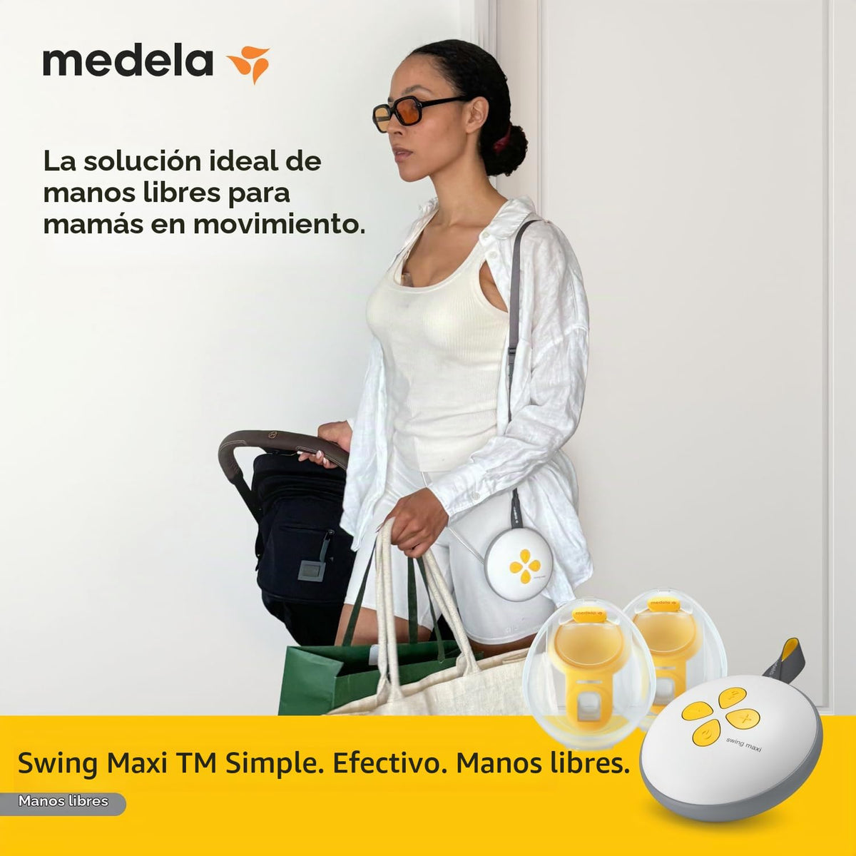 Medela Swing Maxi Extractor de Leche Eléctrico Manos Libres | 1Ct