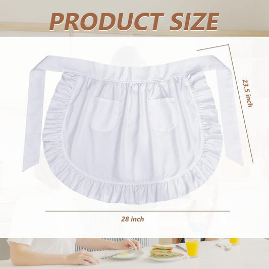 Hercicy Delantal de cintura a granel para mujer, mitad retro, delan...