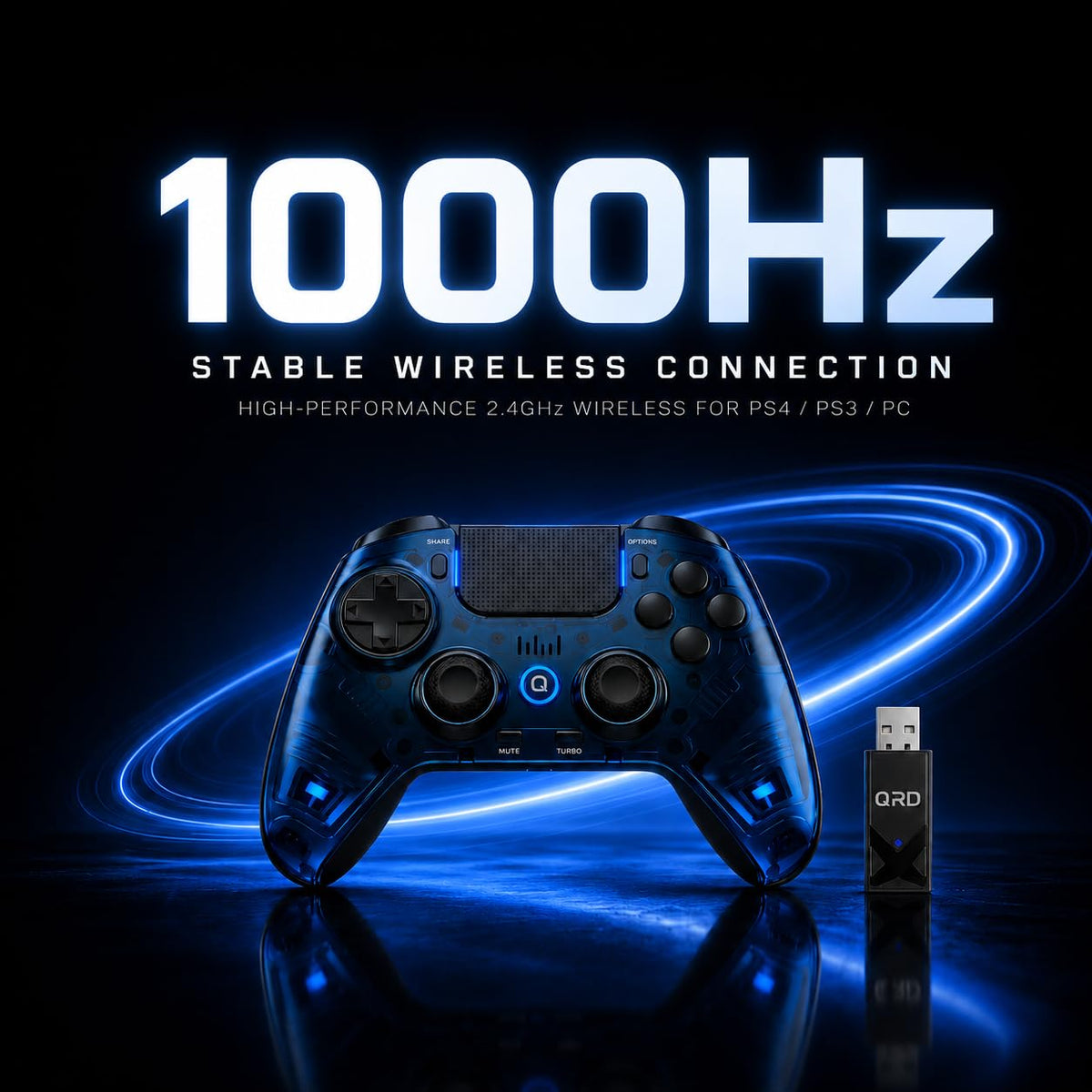 Mando inalámbrico QRD Spark N7 de 2,4 Ghz para PS4\/PS3\/PC | Efect...