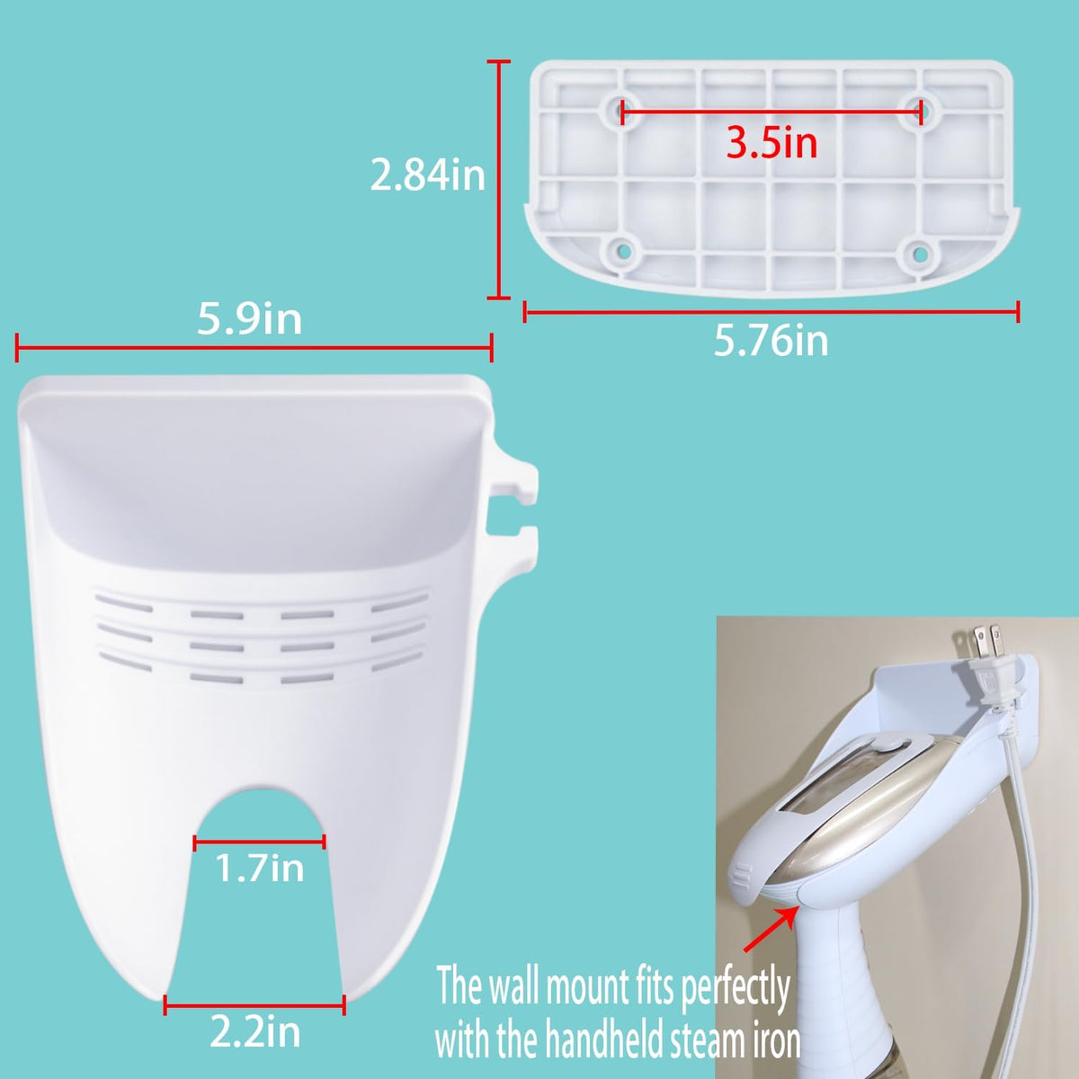 Soporte de pared para tabla de planchar para ropa para vaporizador...