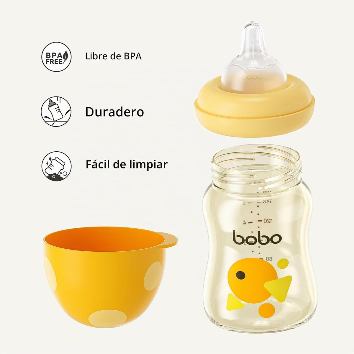 YOHKOH PPSU - Biberón de cuello ancho para recién nacidos, biberón...