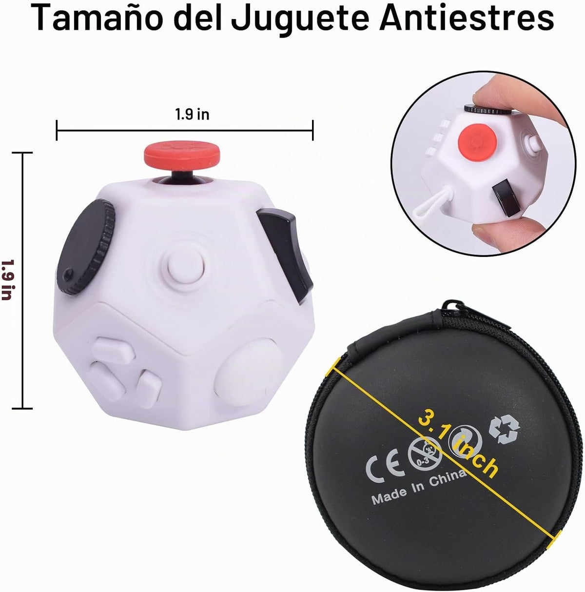 UOOEFUN Juguetes de Dedo Cubo, Cubo de 12 Lados, Juguetes Sensorial...