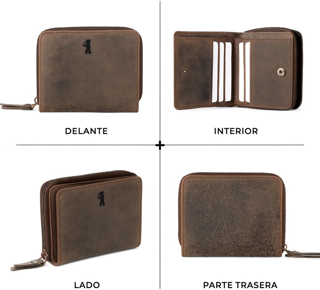 BERLINER BAGS Cartera pequeña de cuero suave Mujer Sara, Caja de Re...