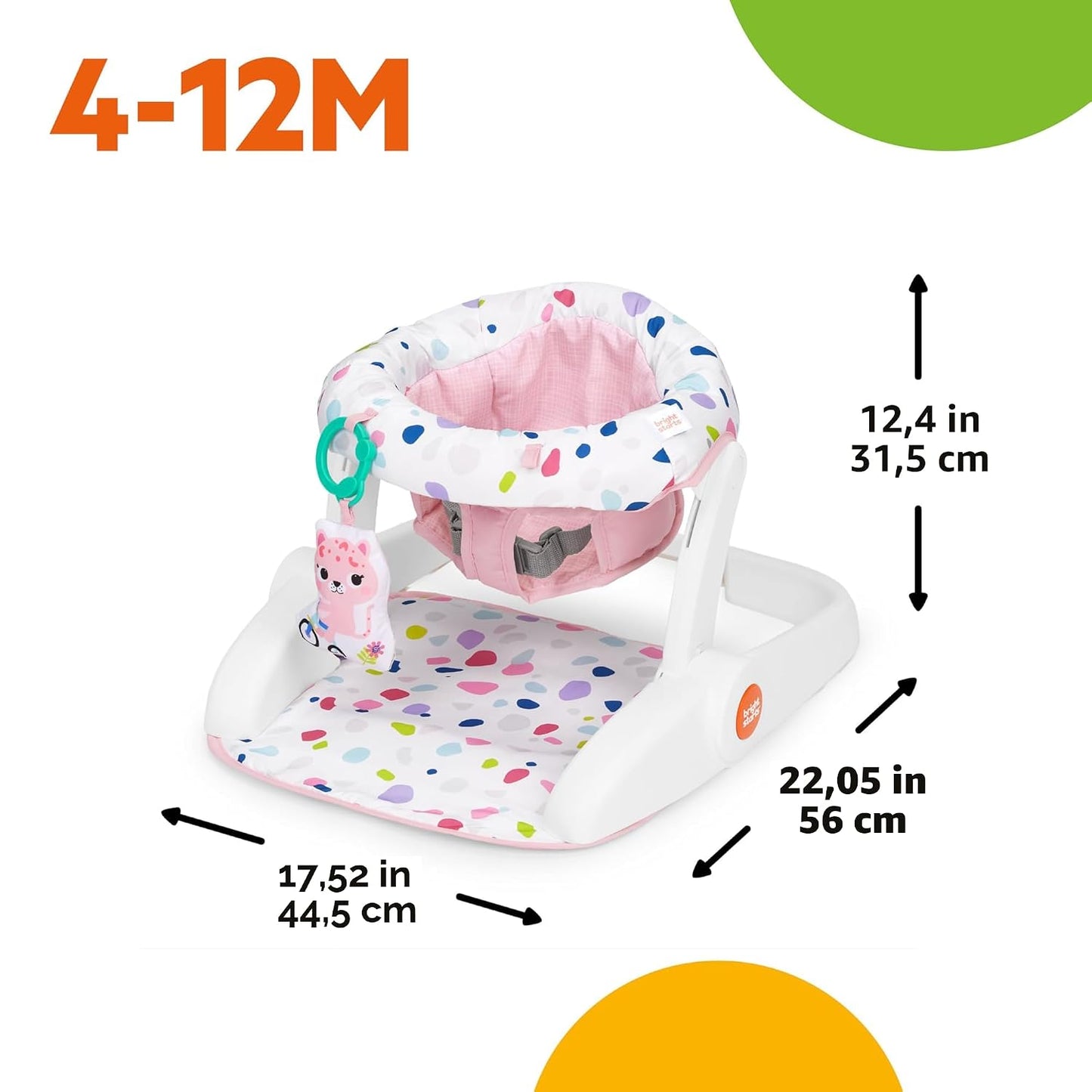 Bright Starts Learn-to-Sit - Asiento de piso para bebé de 2 posicio...