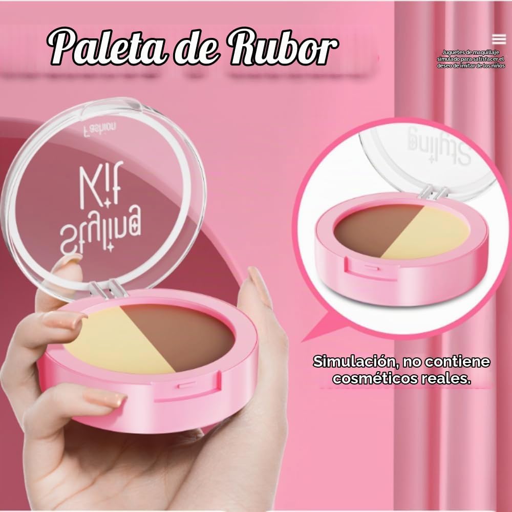 Juguete de maquillaje para niños para niñas, kit de maquillaje de s...