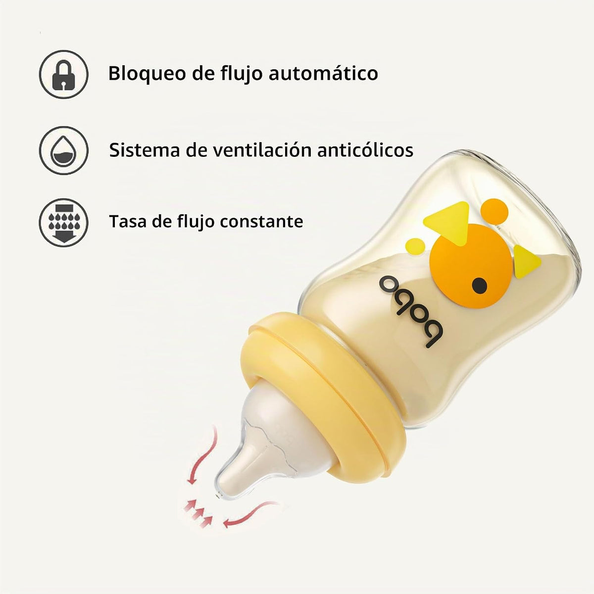 YOHKOH PPSU - Biberón de cuello ancho para recién nacidos, biberón...