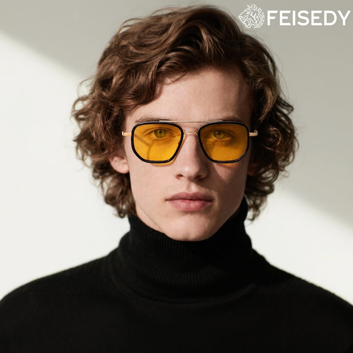 FEISEDY - Lentes de sol polarizados estilo aviador para hombres, ma...