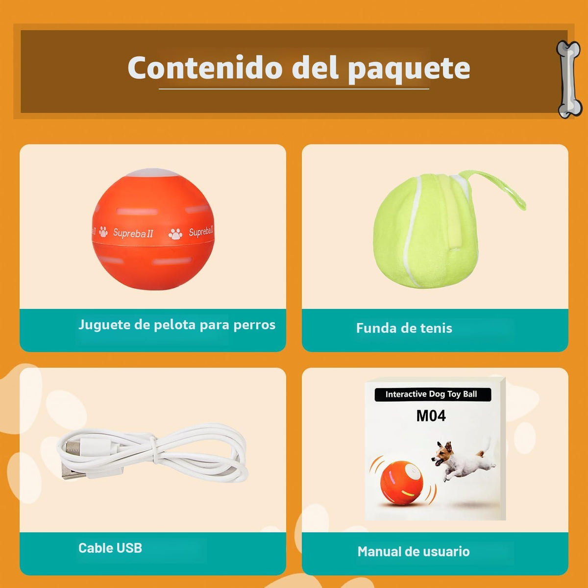 PetDroid Juguetes interactivos para perros, [recientemente actualiz...