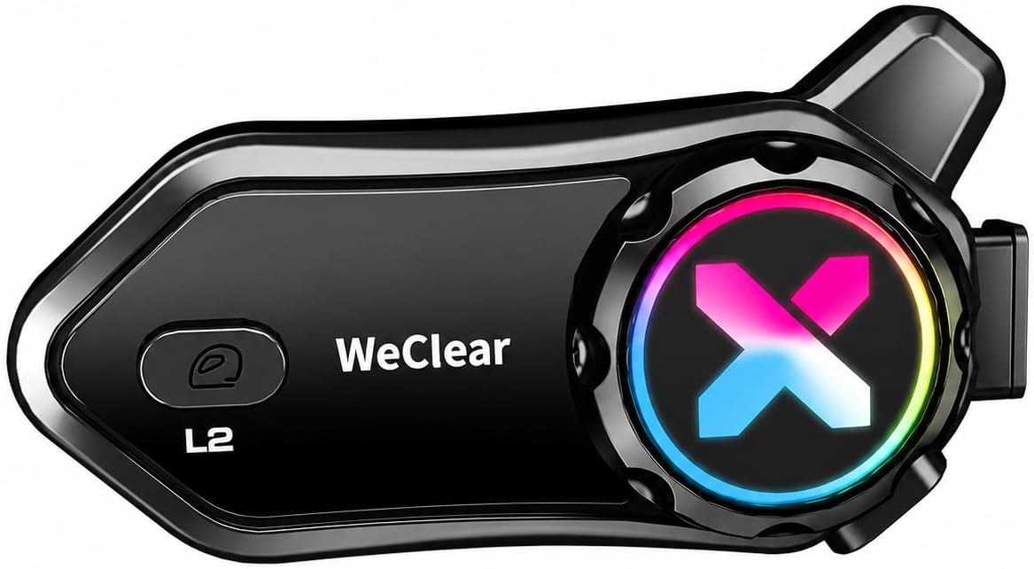 WeClear L2 - Auriculares Bluetooth para motocicleta, intercomunicad...
