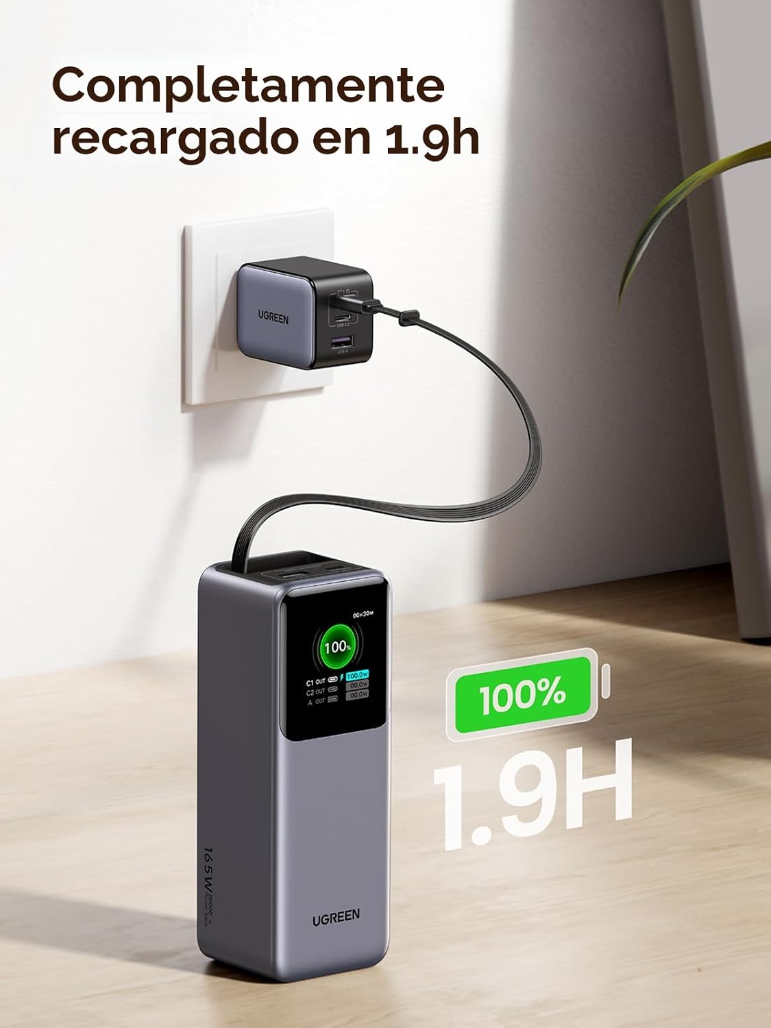 UGREEN Nexode 20000mAh 165W Power Bank para MacBook Pro 16, cable |...