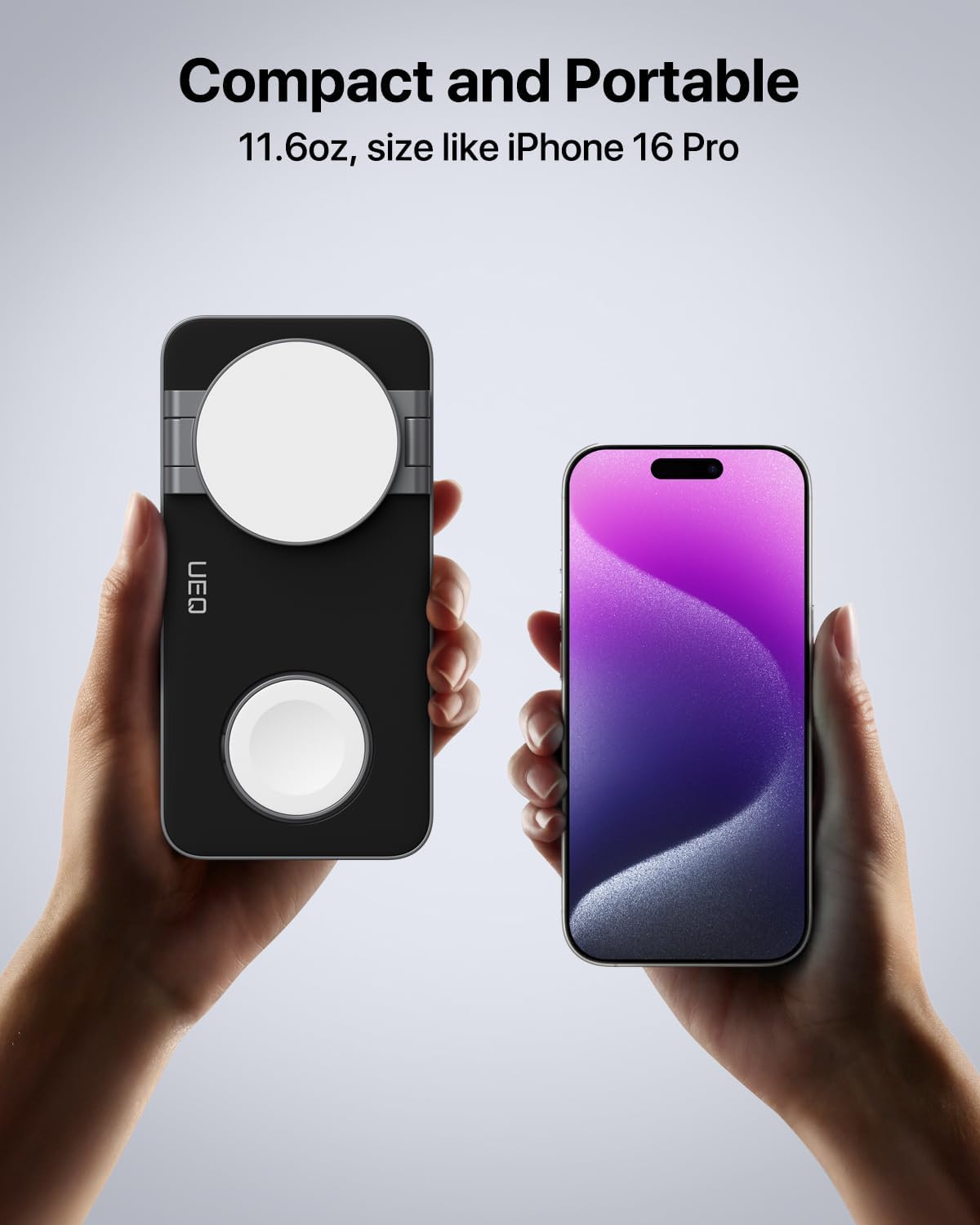 UEQ Estación de carga inalámbrica plegable 3 en 1 para Apple compat...