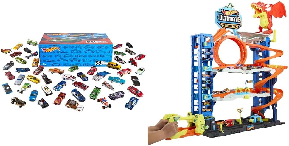 Hot Wheels City Ultimate Garage Set de Juego con 2 Coches Fundidos,...