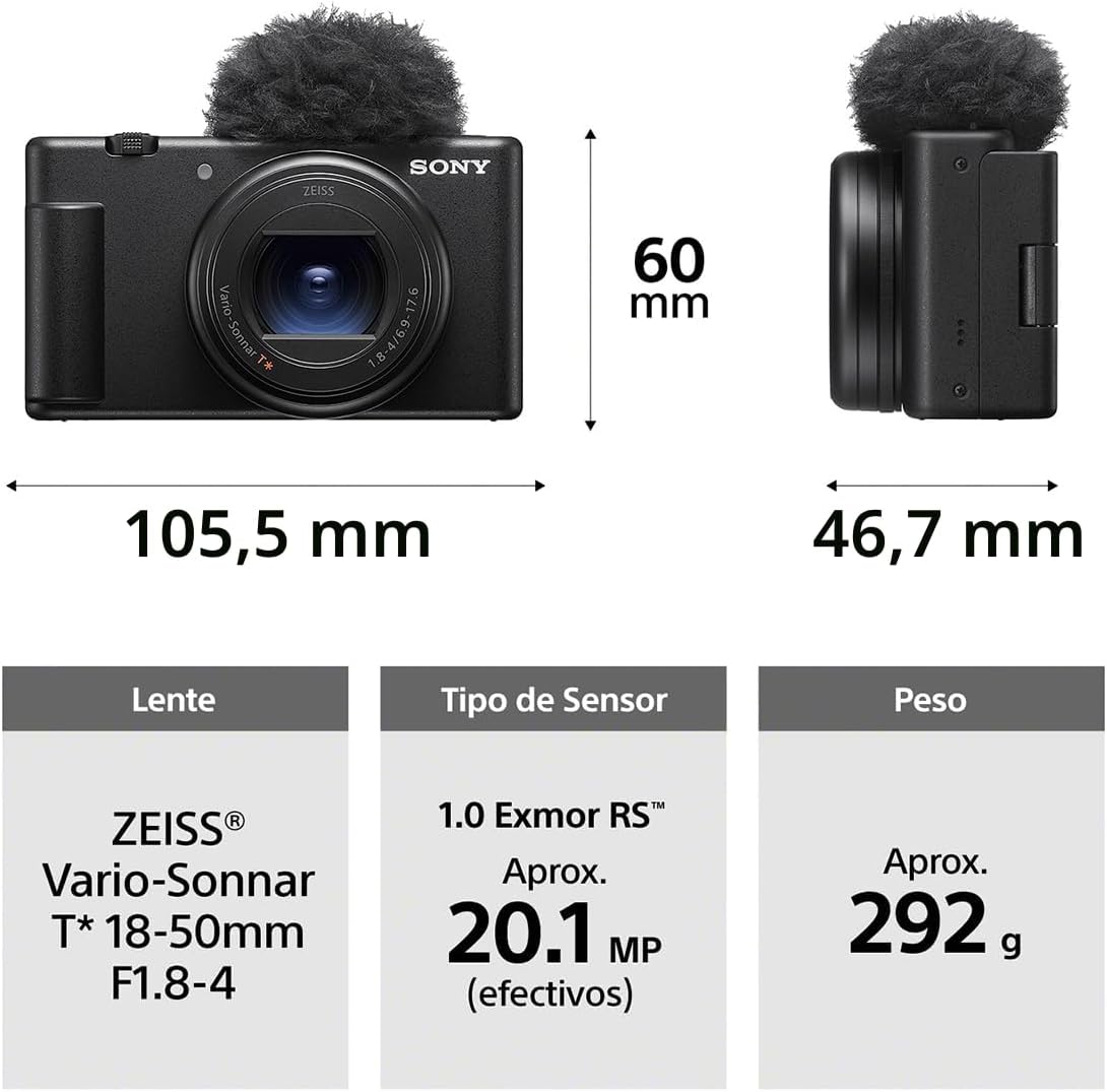 Sony ZV-1 II Cámara de Vlog para Creadores de Contenido y Vloggers...