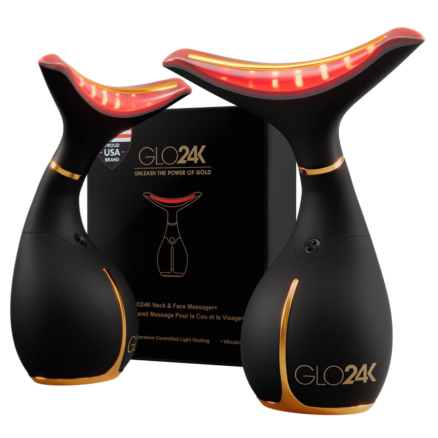 GLO24K Dispositivo de Belleza con Luz Roja para Cara y Cuello \u201...