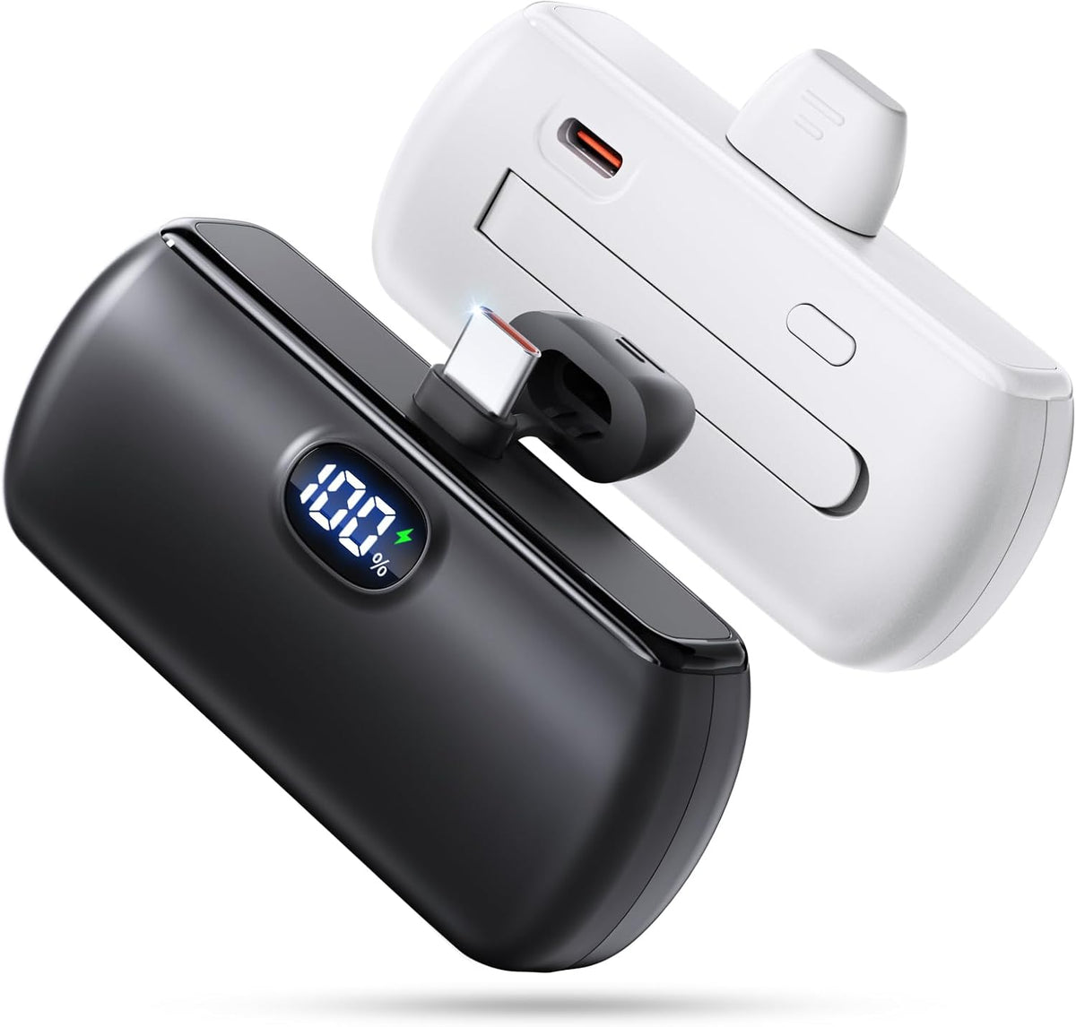 [2 paquetes] Mini cargador portátil USB C, banco de energía portáti...