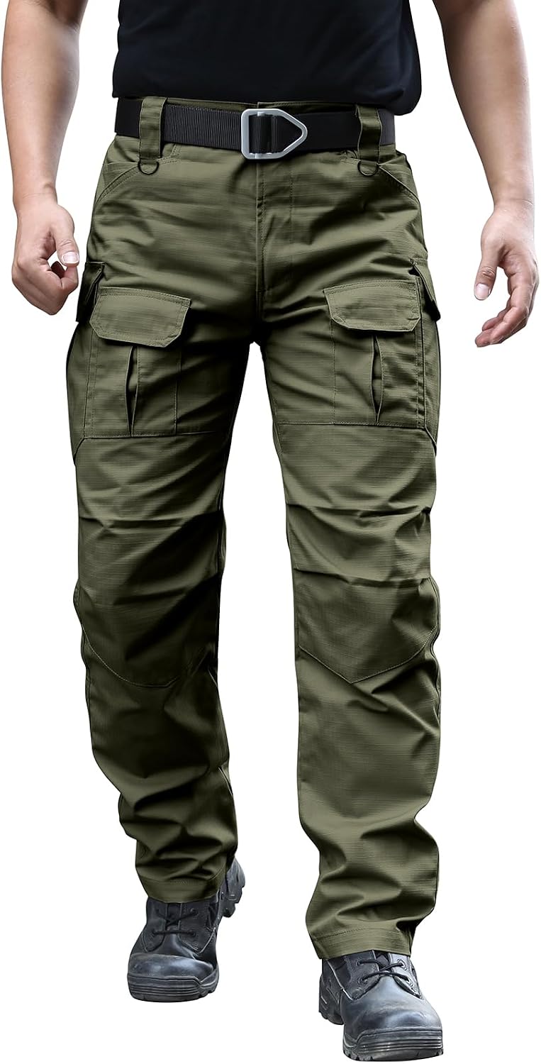 Hiwise Pantalones tácticos elásticos para hombre, resistentes al ag...