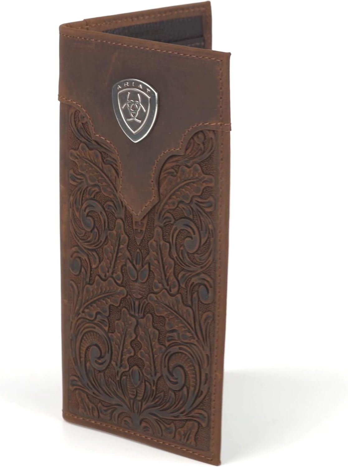ARIAT Shield Concho - Cartera de chequera con estampado floral para...