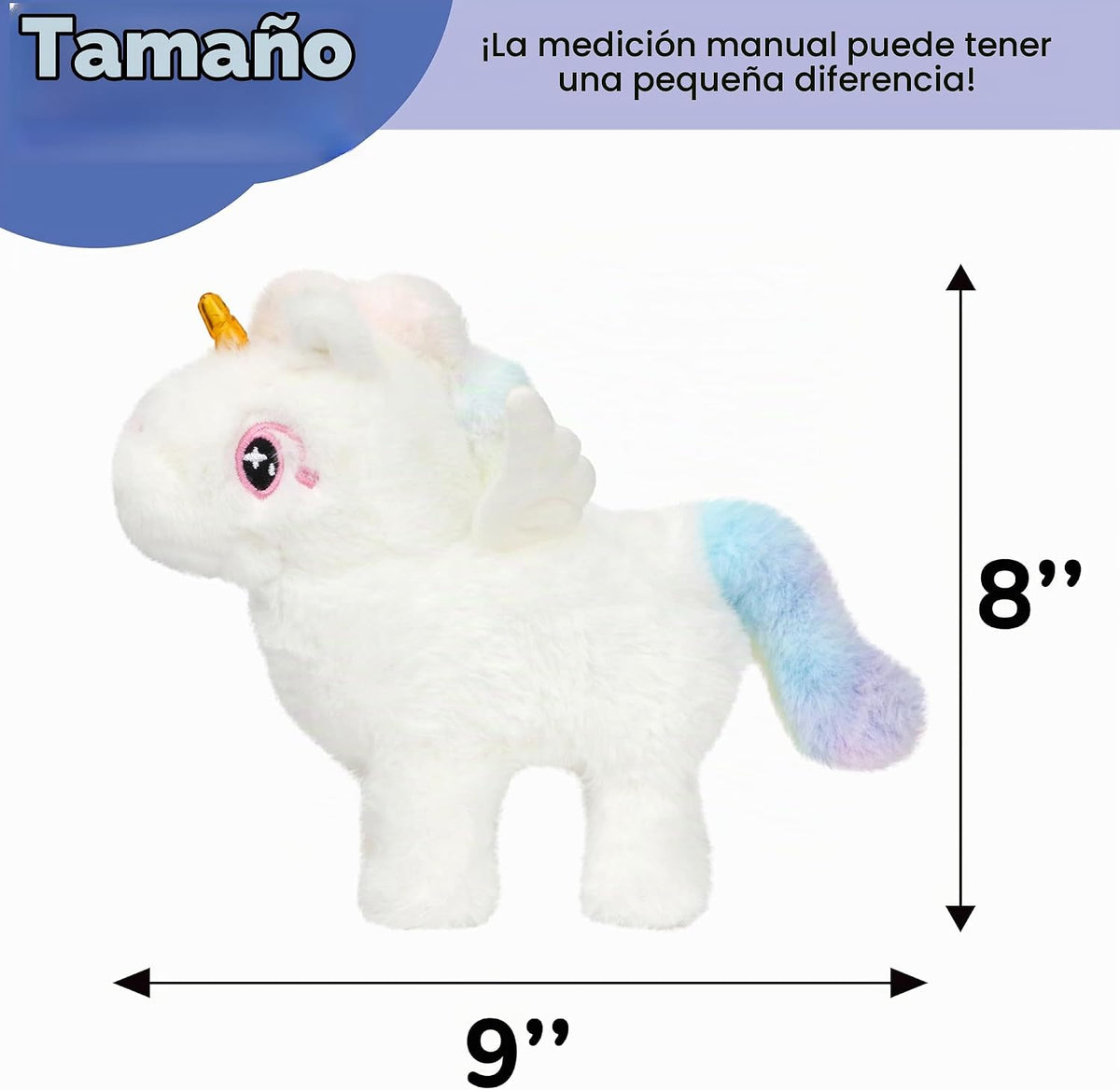 Hopearl Unicornio caminante con cuerno brillante, juguete electróni...