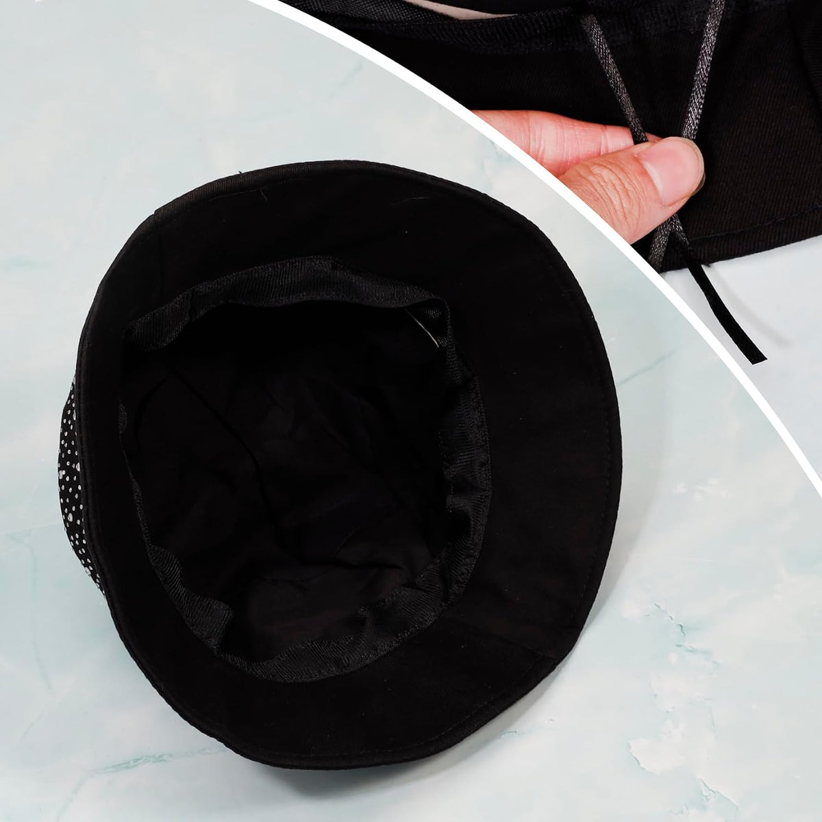 MILAKOO Sombrero de pescador con purpurina brillante con diamantes...
