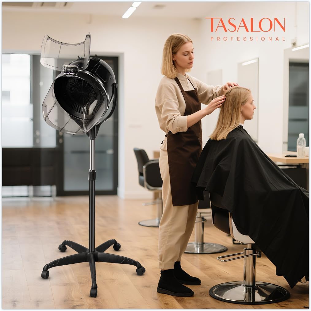 TASALON Soporte profesional con capucha para secador de pelo con te...