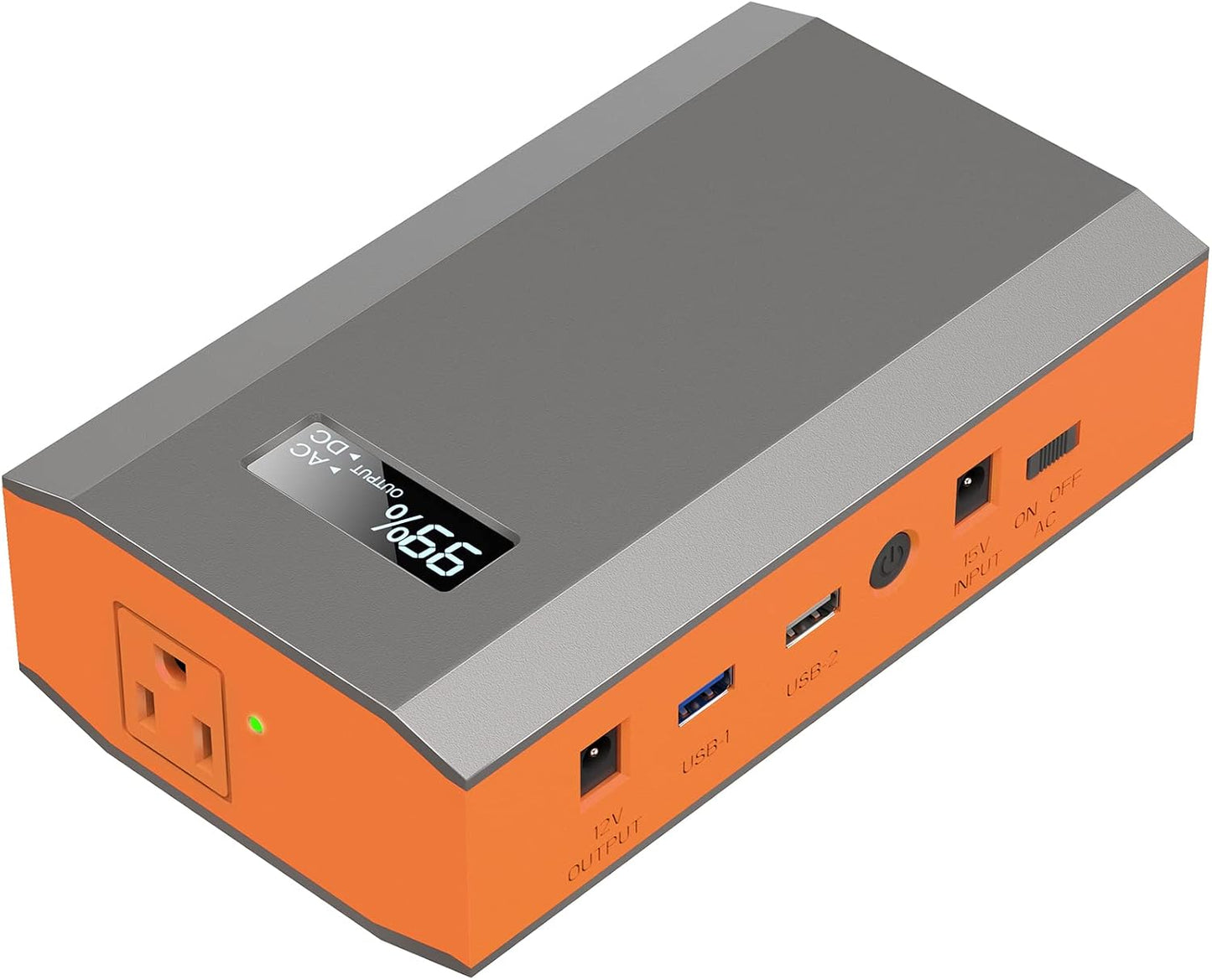 ZeroKor Banco de energía portátil con salida de CA, 65 W 110 V, car...