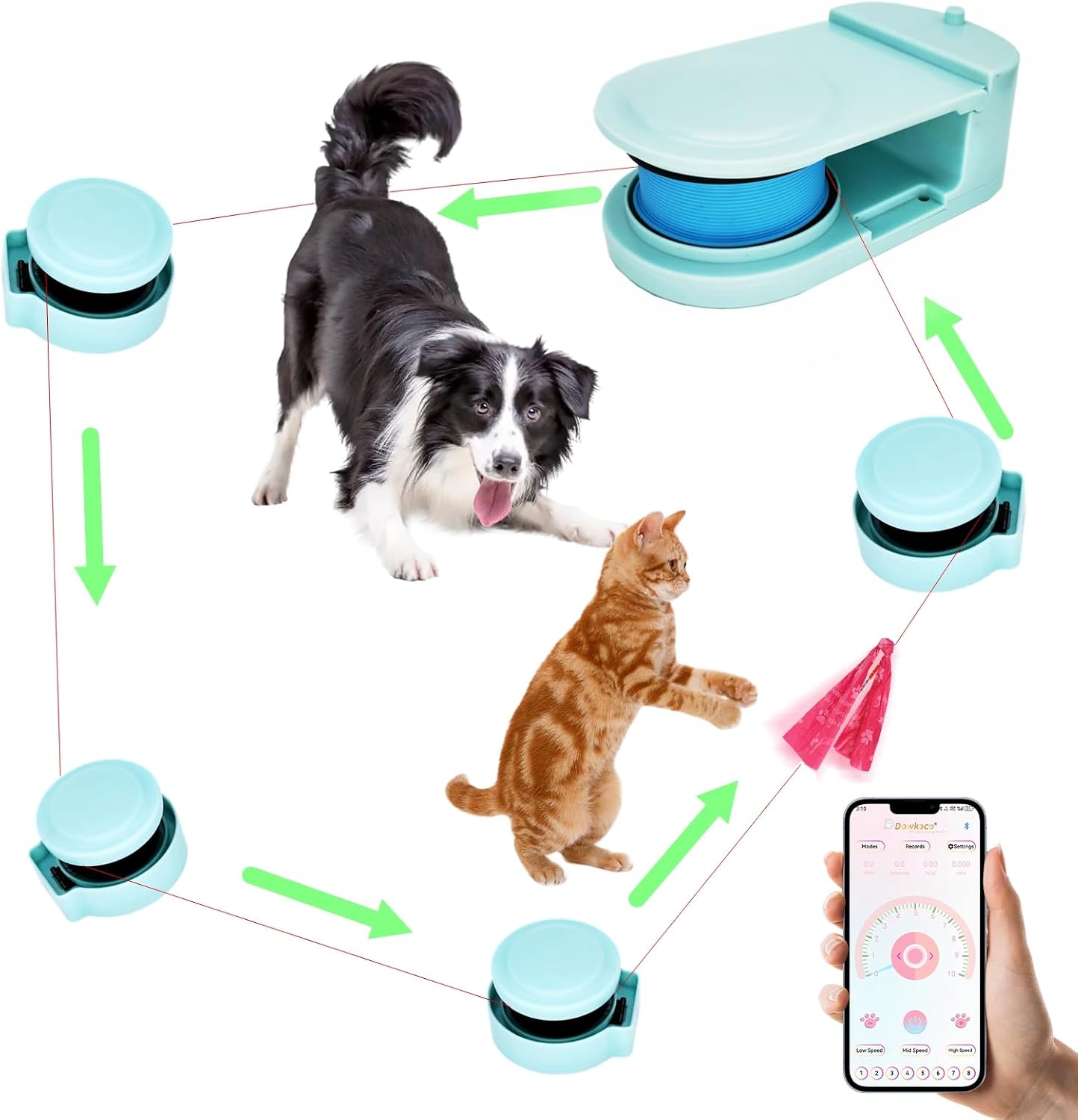 Dowkaco DC-1 - Máquina de curso de señuelos para perros, línea moto...