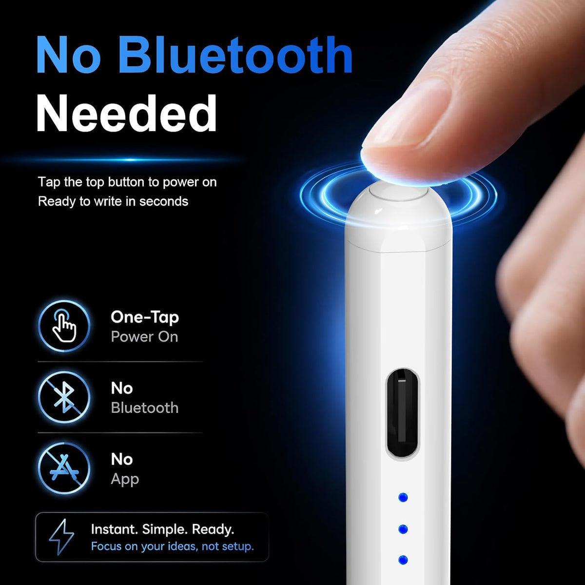HATOKU Lápiz Stylus para iPad 2018-2025, lápiz magnético de carga r...