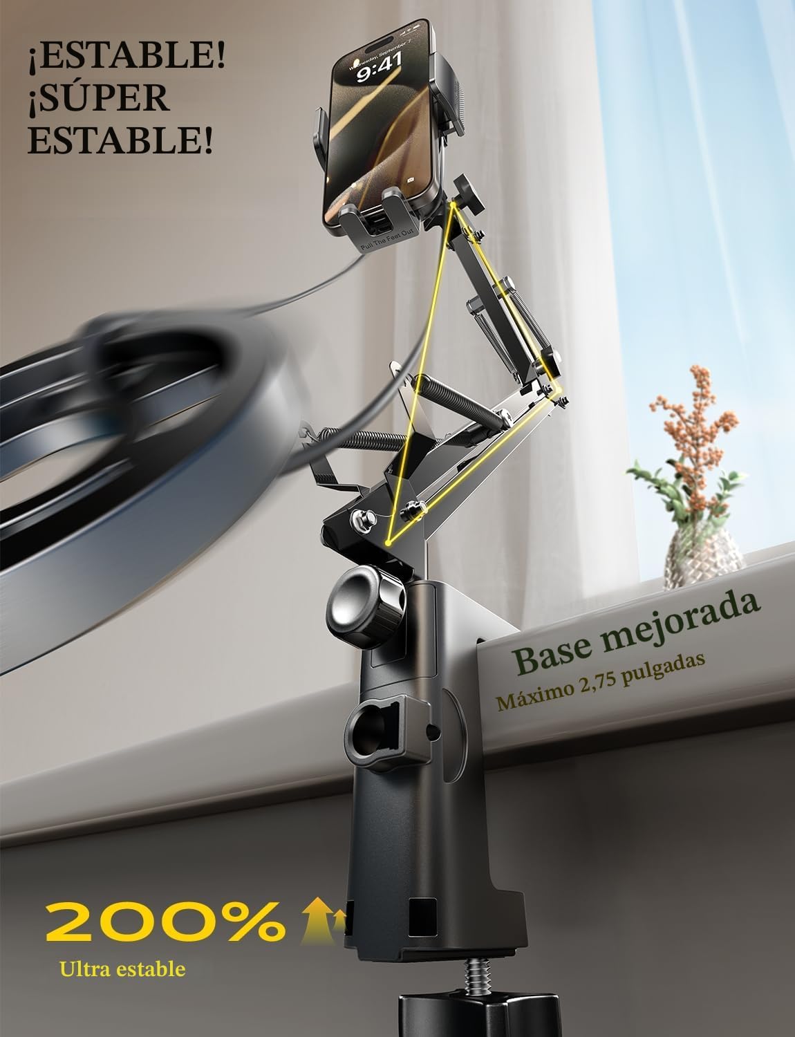 LISEN - Soporte para teléfono celular para escritorio de cama, sopo...