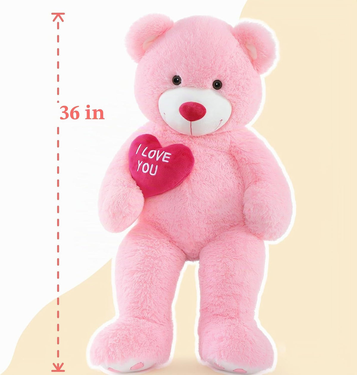 BENINY Osos de Peluche Gigantes de Corazón Rojo, Oso de Peluche Gra...